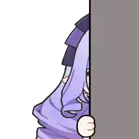 a cartoon drawing of a person peeking behind a gray wall