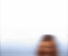 a blurry picture of a woman 's face behind a glass wall