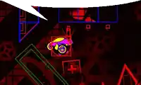 a cartoon character is standing in a dark room in a video game with a speech bubble .