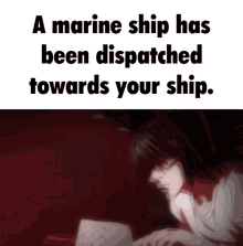 marine ship marine ship a marine ship has been dispatched towards your ship gpo