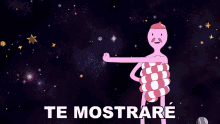 a cartoon character with pink hair and a yellow crown on her head