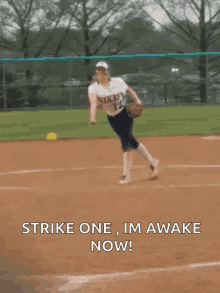 Im Wide Awake Softball GIF - Im Wide Awake Softball Strike One GIFs