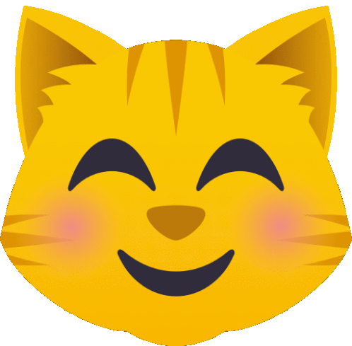Blushing Cat Sticker - Blushing Cat Joypixels Stickers