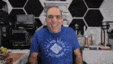 a man in a blue shirt that says full bridge rectifier electroboom