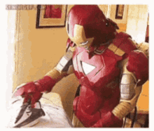 Iron Man Ironing GIF