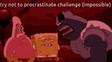 spongebob meme procrastination