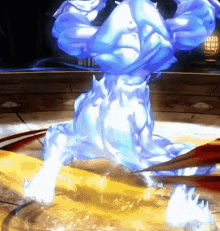 a video game character is being attacked by a monster
