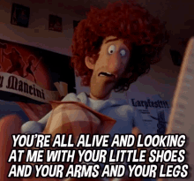 You'Re All Alive And Looking At Me With Your Little Shoes And Your Arms And You Legs GIF - Sausage Party Sausage Party Movie Stop Looking At Me GIFs