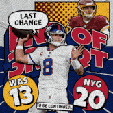 a football player with the number 8 on his jersey is throwing a football
