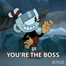 Youre The Boss Cuphead GIF - Youre The Boss Cuphead The Cuphead Show GIFs