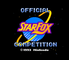 the official starfox competition 1993 nintendo game screen