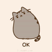 Ok Pusheen GIF - Ok Pusheen Cute Cat GIFs