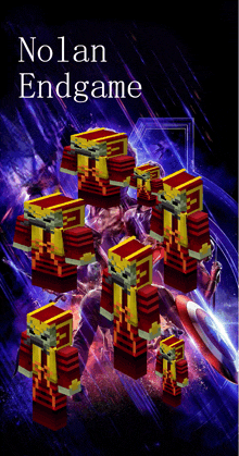 a poster that says no lan endgame with a picture of iron man