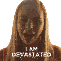I Am Devastated Crystal Leblanc Sticker - I Am Devastated Crystal Leblanc Erin Darke Stickers