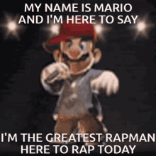Rapper Mario GIF - Rapper Mario Bars GIFs