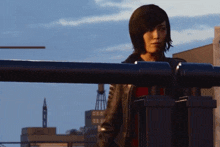 Yuri Walking To The Railing And Rests Her Arms On It Spider Man Ps4 GIF - Yuri Walking To The Railing And Rests Her Arms On It Spider Man Ps4 Yuri Watanabe GIFs