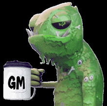 Good Morning Mutant Gecko GIF - Good Morning Mutant Gecko Coffee Time GIFs