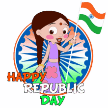 Happy Republic Day Chutki GIF - Happy Republic Day Chutki Chhota Bheem GIFs