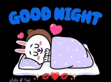 Cony And Brown Goodnight GIF