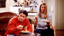 Friends Joey And Rachel GIF - Friends Joey And Rachel Spaghetti GIFs