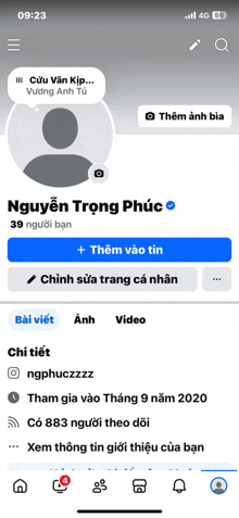 a screenshot of a facebook page for nguyen trong phục