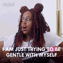 I Am Just Trying To Be Gentle With Myself Amina GIF - I Am Just Trying To Be Gentle With Myself Amina Virgins GIFs
