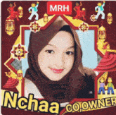 a picture of a girl with the name nchaa on the bottom