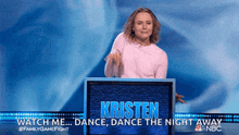 Dancing Kristen Bell GIF - Dancing Kristen Bell Family Game Fight GIFs