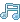 a pixel art illustration of a pair of music notes .