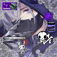 a picture of a man with a skull and crossbones next to a jar of manic panic hair dye