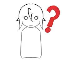 a drawing of a person with a question mark