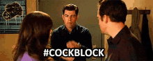 Cockblock Blabla GIF - Cock Block New Girl Zooey Deschanel GIFs