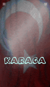 the name karaca is on a red background with a crescent moon