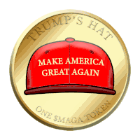 Maga Coin Maga Token Sticker - Maga Coin Maga Token Trumps Hat Stickers