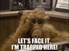 Alf Lets Face It GIF - Alf Lets Face It Im Trapped Here GIFs