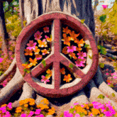 Peace Sign Tree GIF - Peace Sign Tree Flowers GIFs