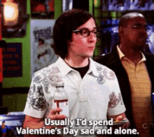 Glass Half Full GIF - Big Bang Theory Valentines Day Sad GIFs