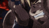 a close up of a person 's face with the letters ee on it