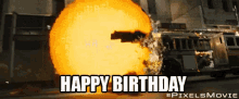 Happy Birthday Pacman GIF - Happy Birthday Pixels Movie Pacman GIFs