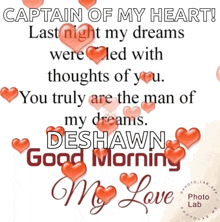 goodmorning my love heart captain of my heart