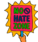No Hate Zone Dont Hate Sticker - No Hate Zone No Hate Dont Hate Stickers