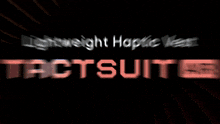 a black vest that says tactsuit on the back