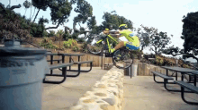 Jumping Over Tables - Bike GIF