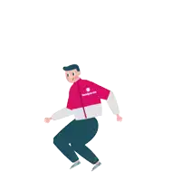a man wearing a jacket that says foodpanda