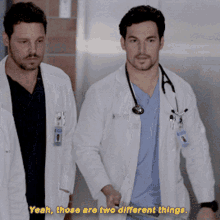 greys anatomy andrew deluca yeah those are two different things two different things not the same