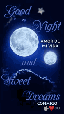good night sweet dreams moon night sky sparkle