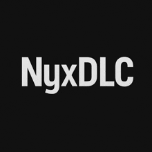 a black and white logo for nyxdlc
