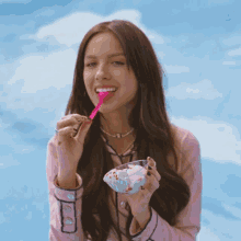Eating Ice Cream Olivia Rodrigo GIF - Eating Ice Cream Olivia Rodrigo Deja Vu GIFs