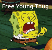 Free Young Thug Spongebob GIF - Free Young Thug Spongebob Pray GIFs