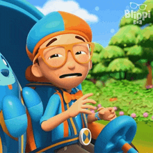 Achoo Blippi GIF - Achoo Blippi Blippi Wonders - Educational Cartoons For Kids GIFs